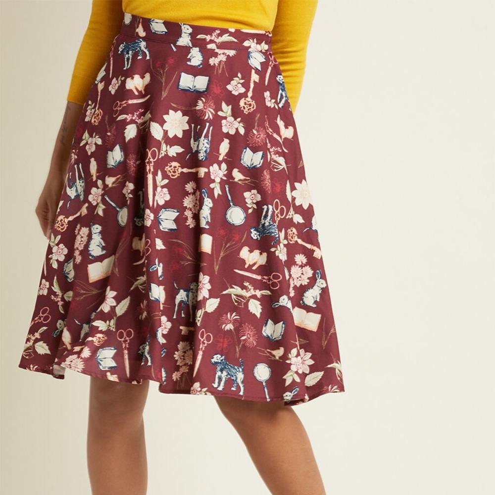ModCloth Mystery Assistants A Line Circle Skirt
